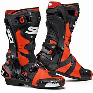 Botas de moto SIDI REX rojo fluo-negro