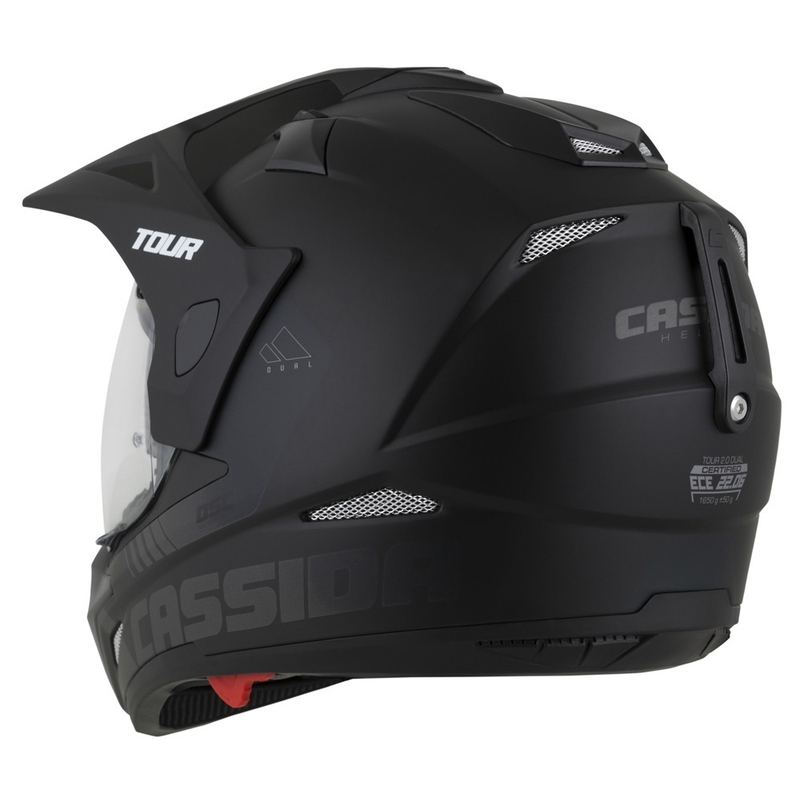 Casco enduro Cassida Tour 2.0 Dual negro mate-gris con visera negra mate