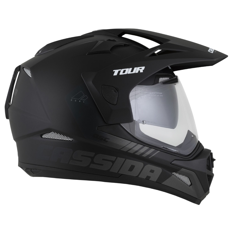 Casco enduro Cassida Tour 2.0 Dual negro mate-gris con visera negra mate