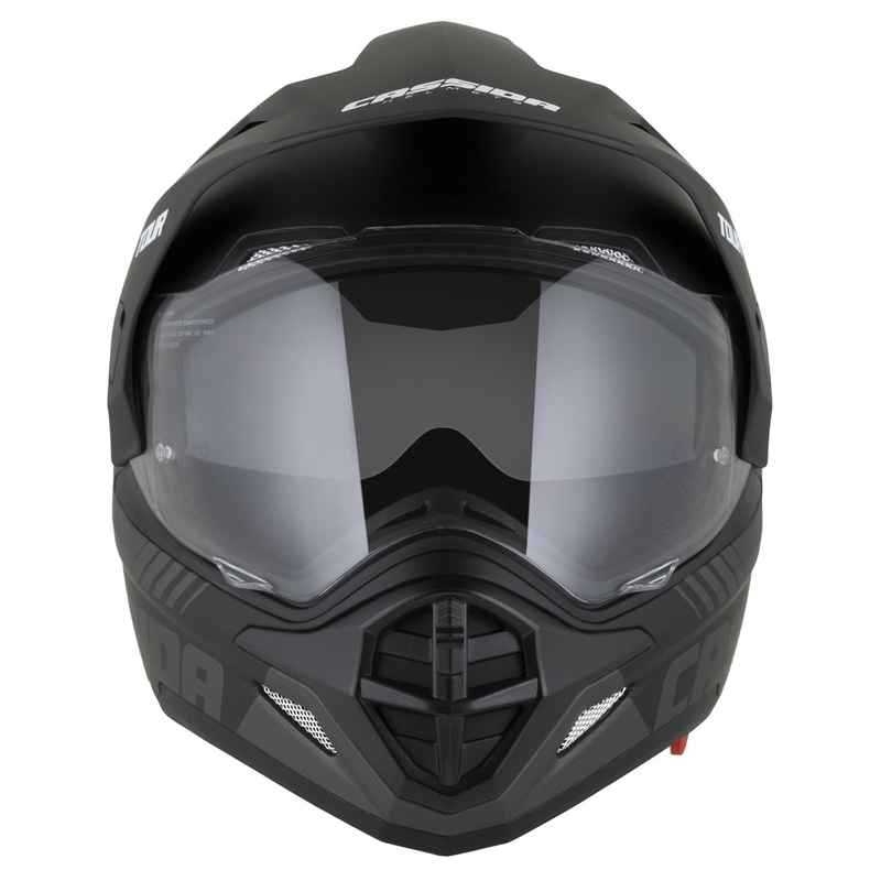 Casco enduro Cassida Tour 2.0 Dual negro mate-gris con visera negra mate