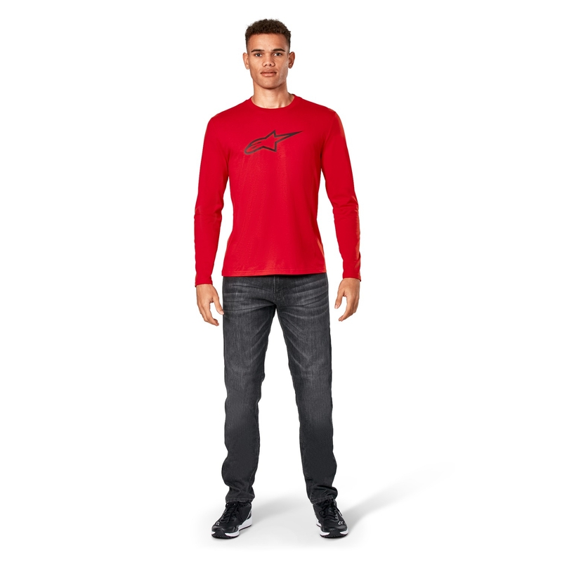 Camiseta Alpinestars Backhand CSF manga larga rojo