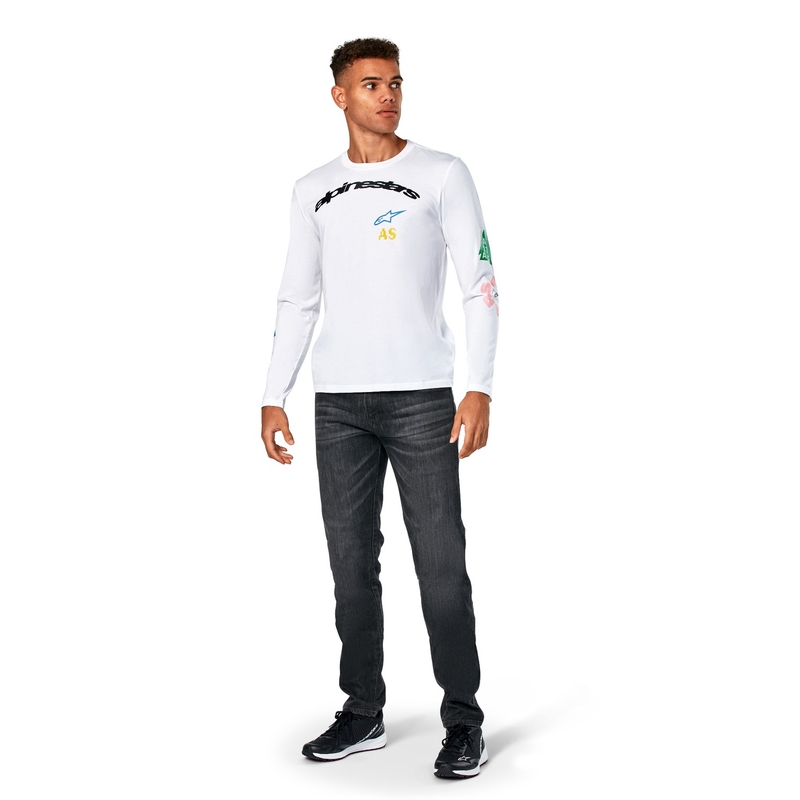 Camiseta Alpinestars Bruno CSF Blanca Manga Larga