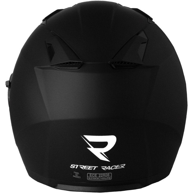 Casco de moto abierto Street Racer Sonic negro mate