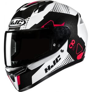 Casco de moto integral HJC C10 Aspa MC1 blanco-negro-rojo