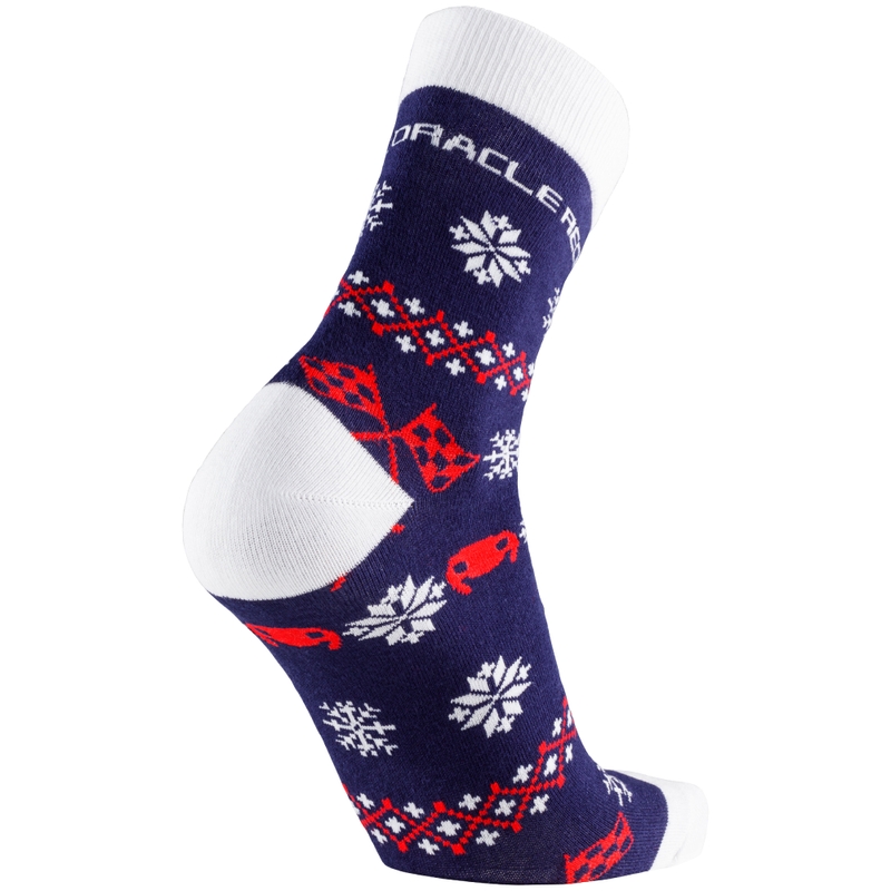 Calcetines Oracle Red Bull Racing edición Navidad azul-blanco-rojo