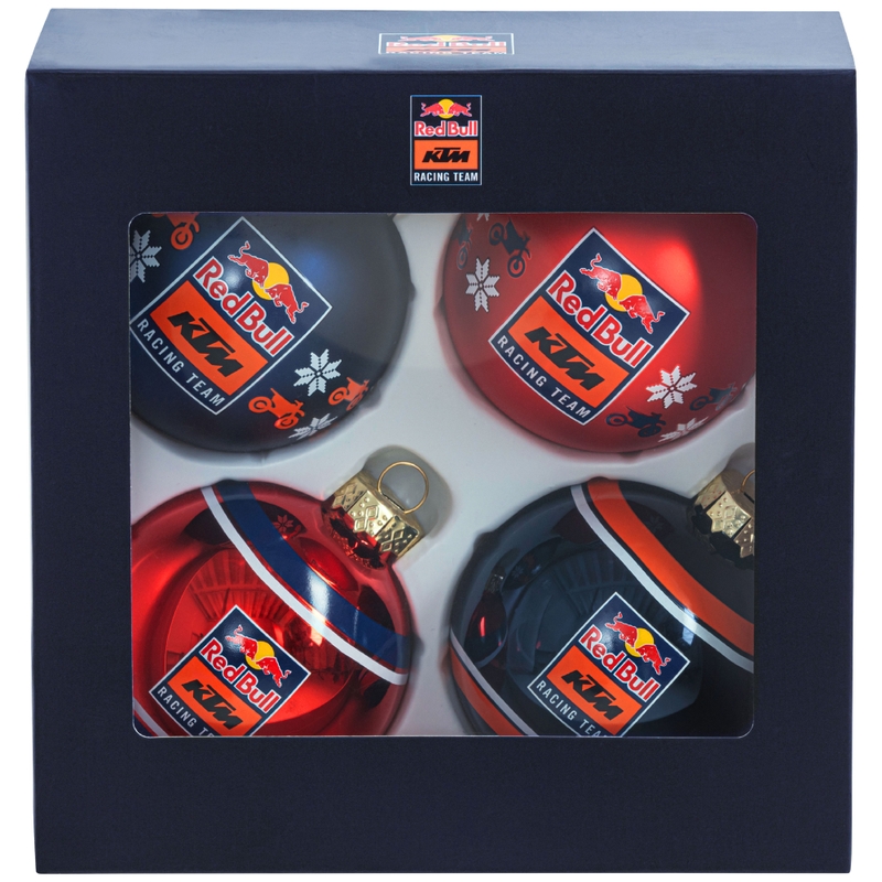 Petacas navideñas Red Bull KTM Set de decoración azul-naranja