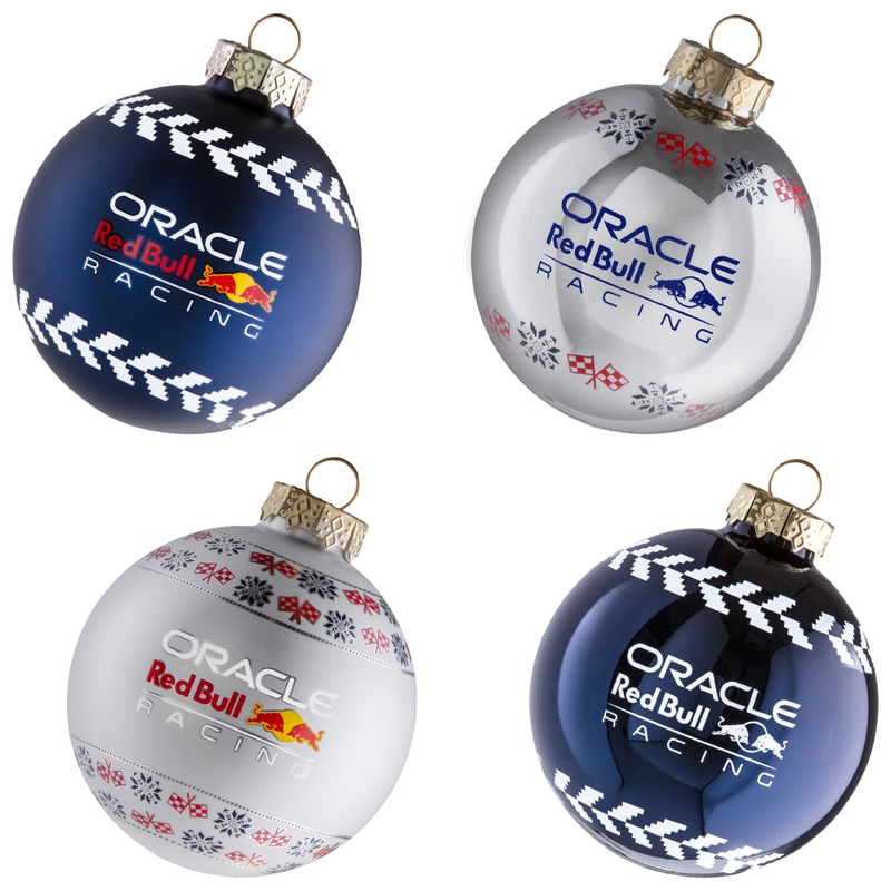 Adornos navideños Oracle Red Bull Racing azul-plata