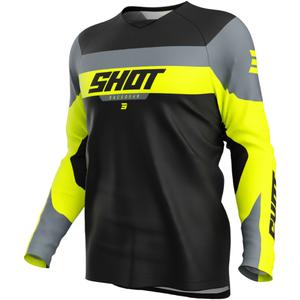 Camiseta motocross infantil Shot Draw League amarillo fluo