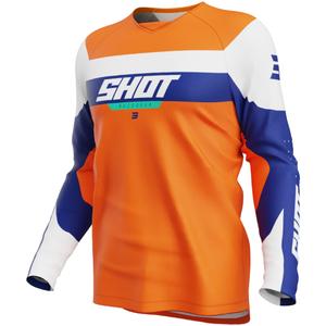 Camiseta de motocross naranja Shot Draw League para niño