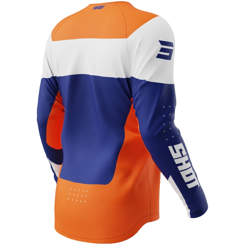 Camiseta de motocross naranja Shot Draw League para niño
