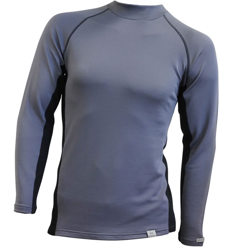 Camiseta térmica hombre nanosilver® Merino Stone gris-negro liquidación