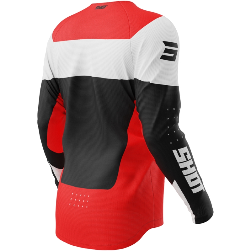 Camiseta de motocross roja Shot Draw League para niño