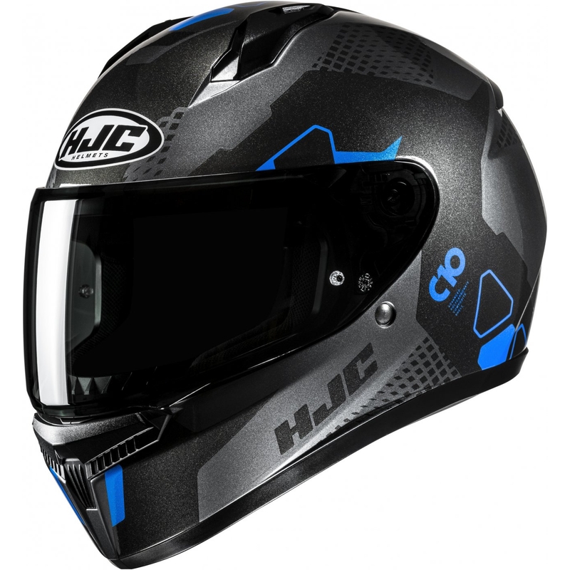 Casco de moto integral HJC C10 Aspa MC2 negro-azul-gris
