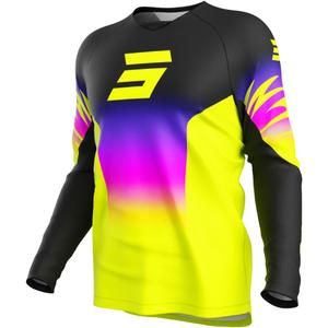 Camiseta motocross infantil Shot Draw X-Trem amarillo fluo