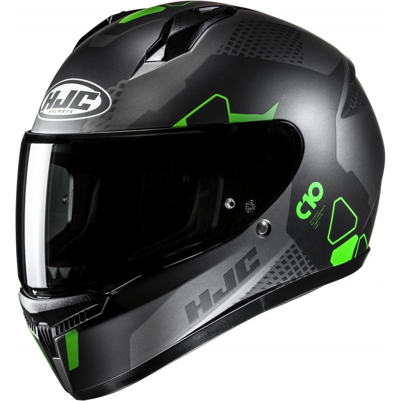 Casco de moto integral HJC C10 Aspa MC4SF negro-gris-verde