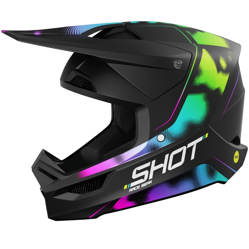 Casco de motocross Shot Race Nitro negro mate