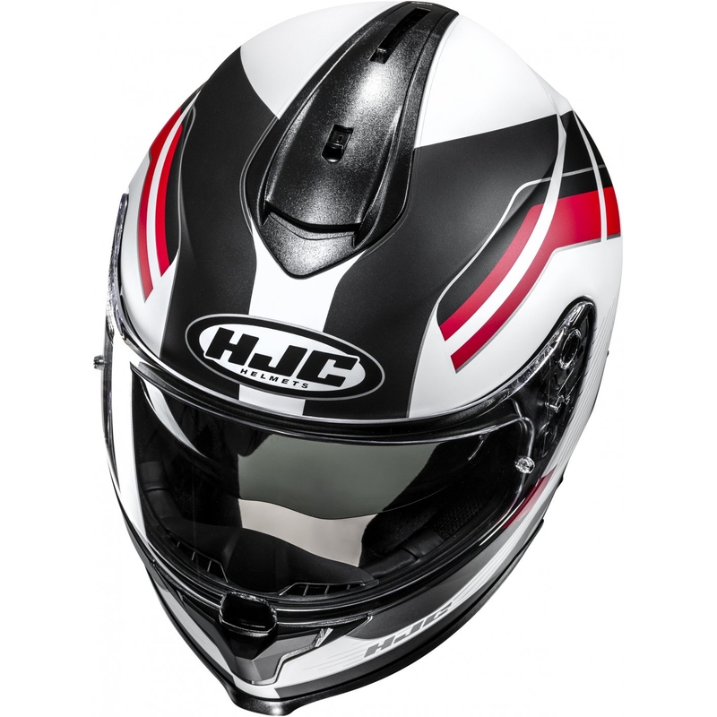Casco de moto integral HJC C70N Belis MC1SF negro-blanco-rojo