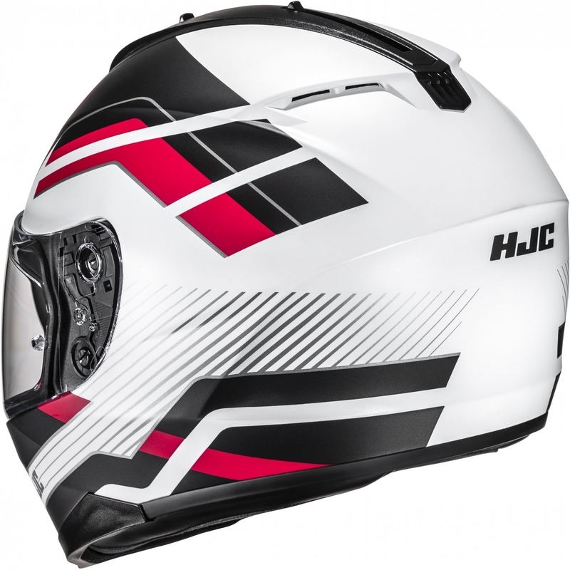 Casco de moto integral HJC C70N Belis MC1SF negro-blanco-rojo
