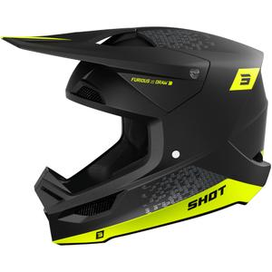 Casco motocross Shot Furious Draw amarillo fluo