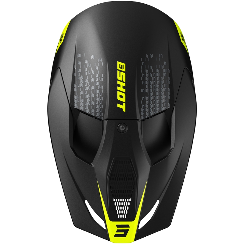 Casco motocross Shot Furious Draw amarillo fluo