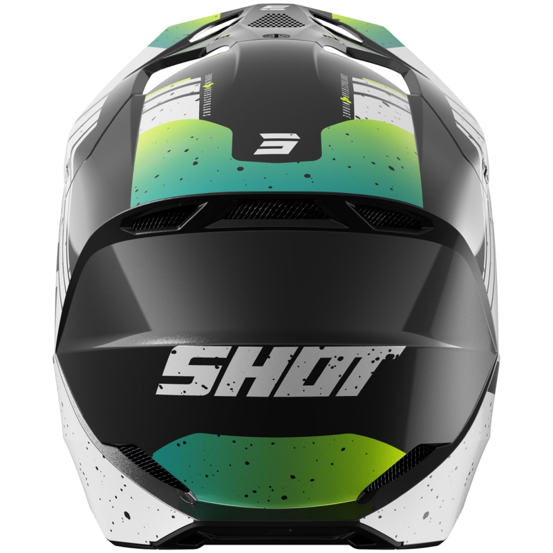 Casco de motocross Shot Furious Mirage azul-amarillo fluo