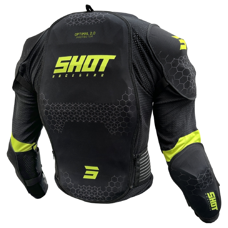 Protector corporal Shot Optimal 2.0 negro-amarillo