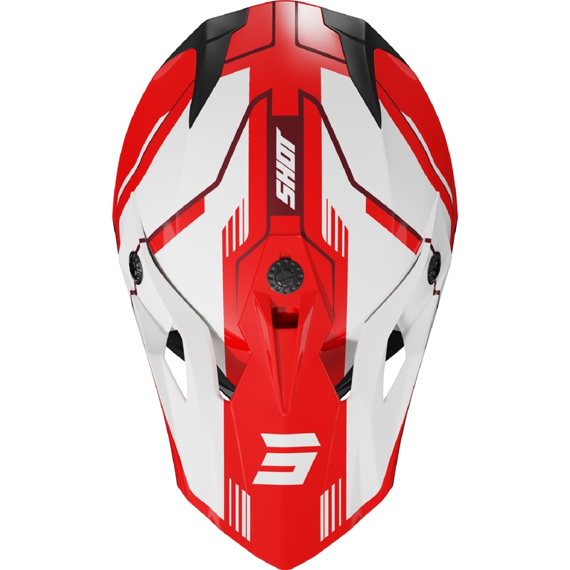 Casco motocross infantil Shot Pulse Lines rojo