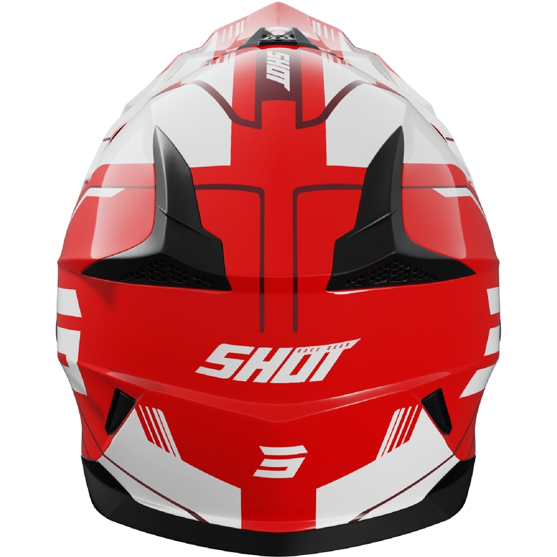 Casco motocross infantil Shot Pulse Lines rojo