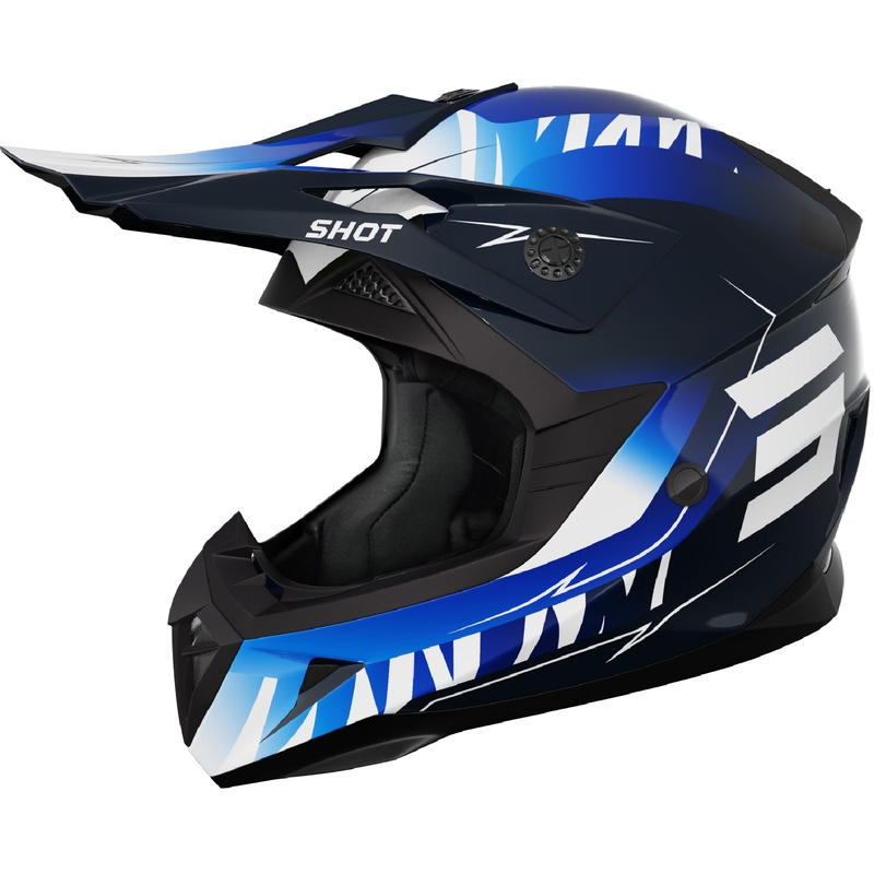 Casco motocross infantil Shot Pulse X-Trem azul