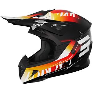 Casco motocross infantil Shot Pulse X-Trem naranja-rojo