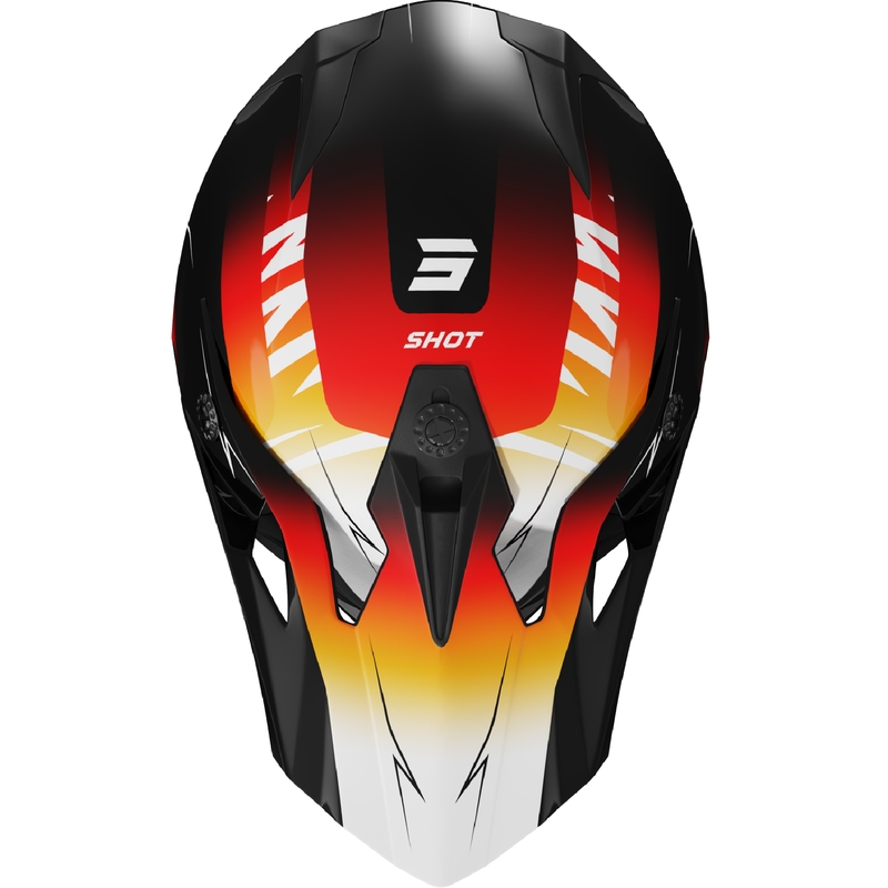 Casco motocross infantil Shot Pulse X-Trem naranja-rojo