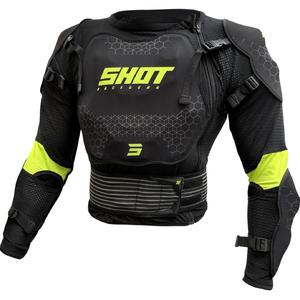 Protector corporal infantil Shot Optimal 2.0 negro-amarillo fluo