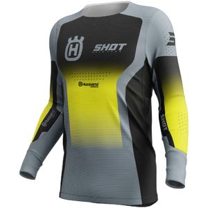 Camiseta motocross Shot Aerolite HVA negro-gris