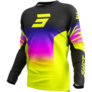 Camiseta motocross Shot Devo X-Trem amarillo fluo