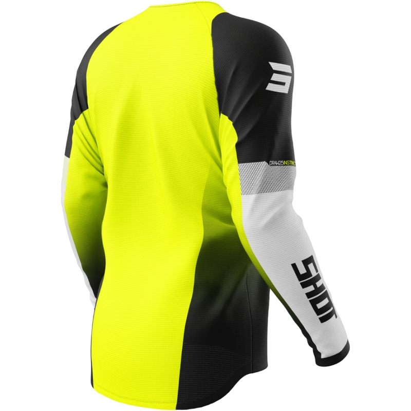 Camiseta motocross Shot Draw Instinct amarillo fluo