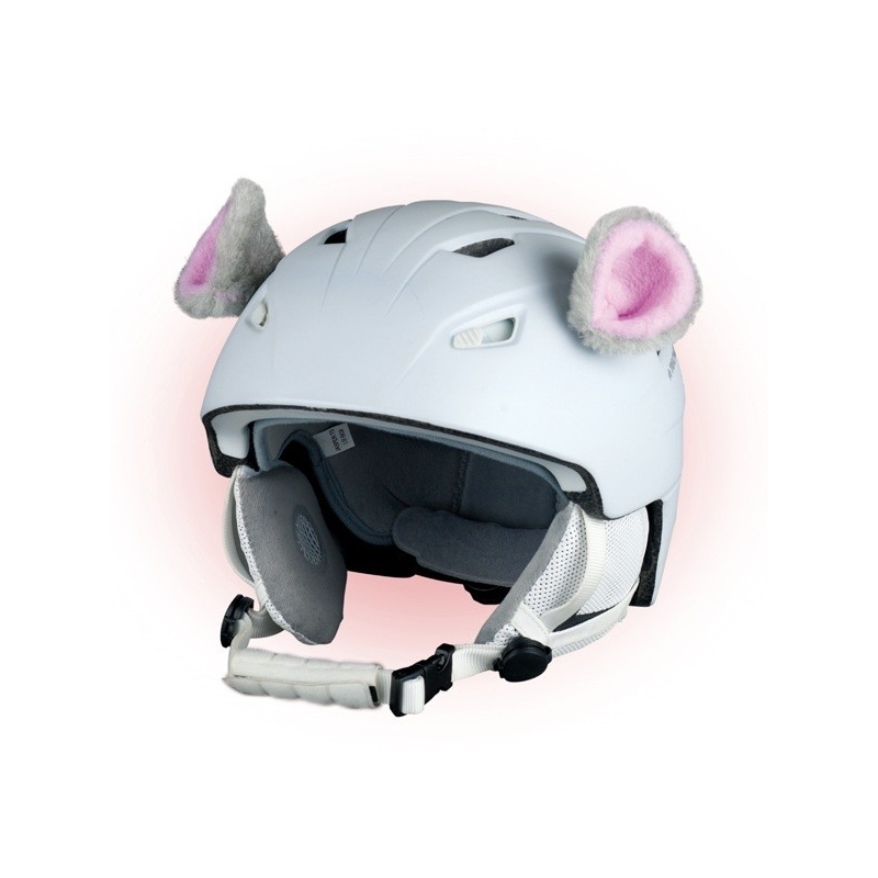 Orejas en el casco Ratón rosa