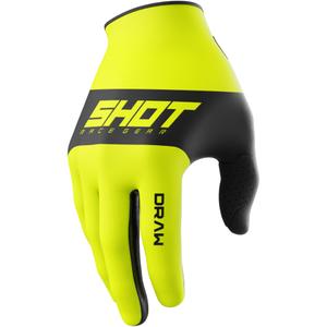 Guantes motocross Shot Draw Sky amarillo fluo
