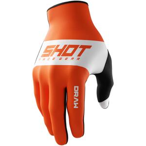 Guantes motocross Shot Draw Sky naranja