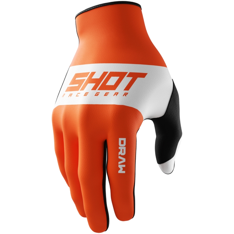 Guantes motocross Shot Draw Sky naranja