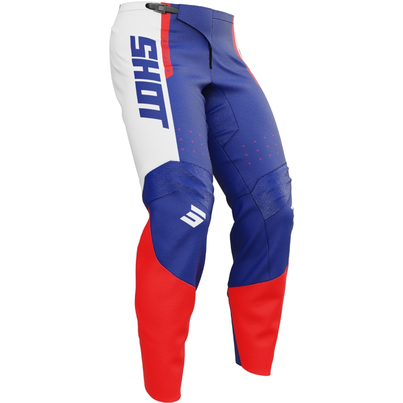 Pantalón de motocross infantil Shot Draw League azul-rojo