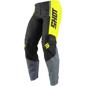 Pantalón motocross infantil Shot Draw League amarillo fluo