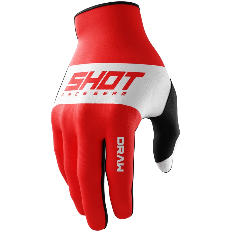 Guantes de motocross para niños Shot Draw Sky rojo