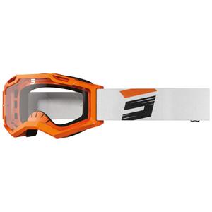 Gafas de motocross Shot Assault 2.0 Claw naranja fluo con plexiglás transparente