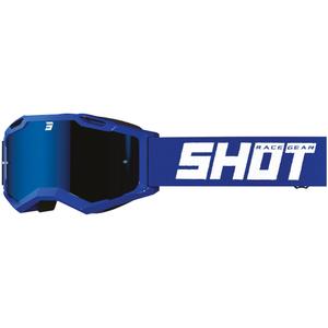 Gafas de motocross Shot Assault 2.0 Solid azul con plexiglás iridio