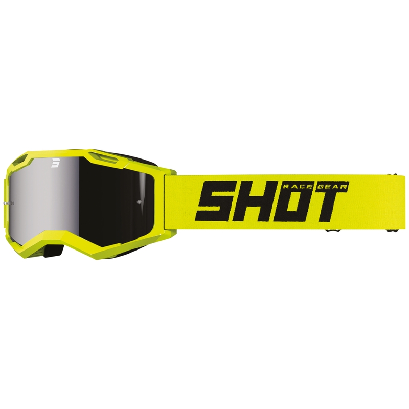 Gafas de motocross Shot Assault 2.0 Solid amarillo fluo con cristal de iridio