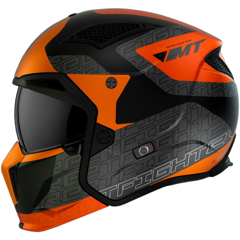 Casco abierto con máscara MT Streetfighter SV Totem B4 negro-gris-naranja