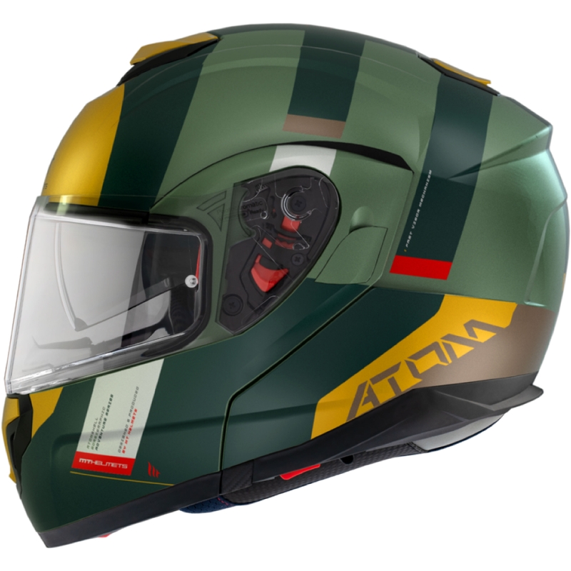 Casco de moto abatible MT Atom SV Gorex C6 amarillo-verde liquidación