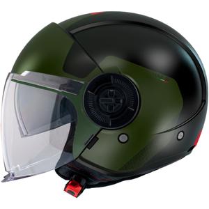 Casco de moto abierto MT Viale SV S Beta A6 negro-verde
