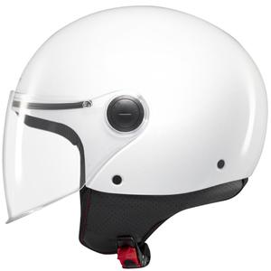 Casco de moto abierto MT Street S blanco brillante