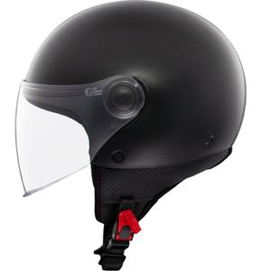Casco de moto abierto MT Street S negro brillante